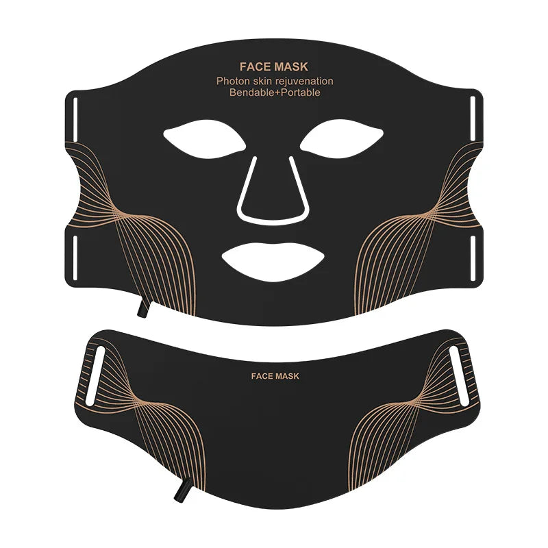 Portable 7 Colors Led Face Mask Skin Care Rechargeable Red Light Therapy for Reduce Wrinkle Acne Facial Care Beauty Device Mask