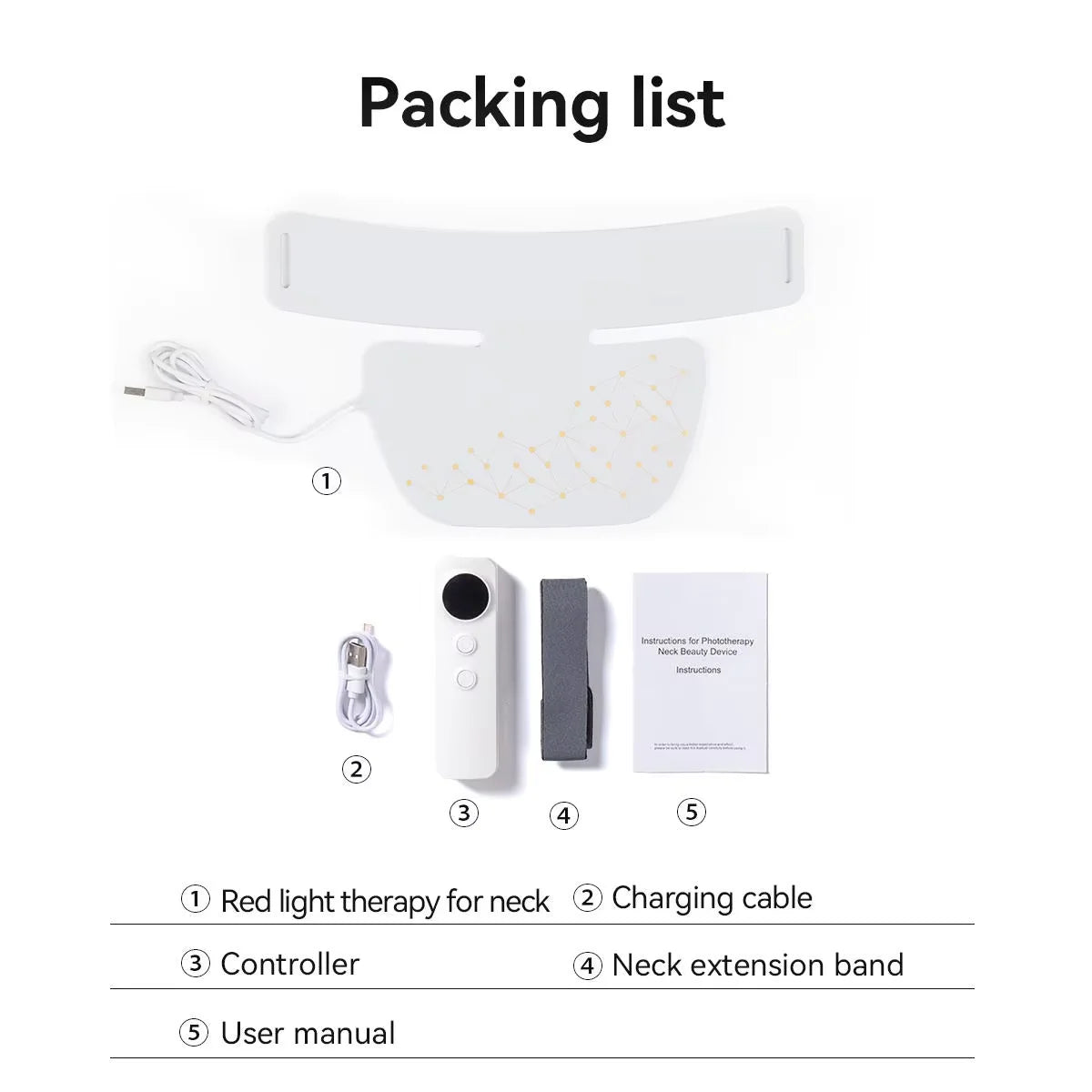 Hello Face Rechargeable Red Light Mask for Face & Neck  Infrared LED Mask Skincare Device for Skin vitality