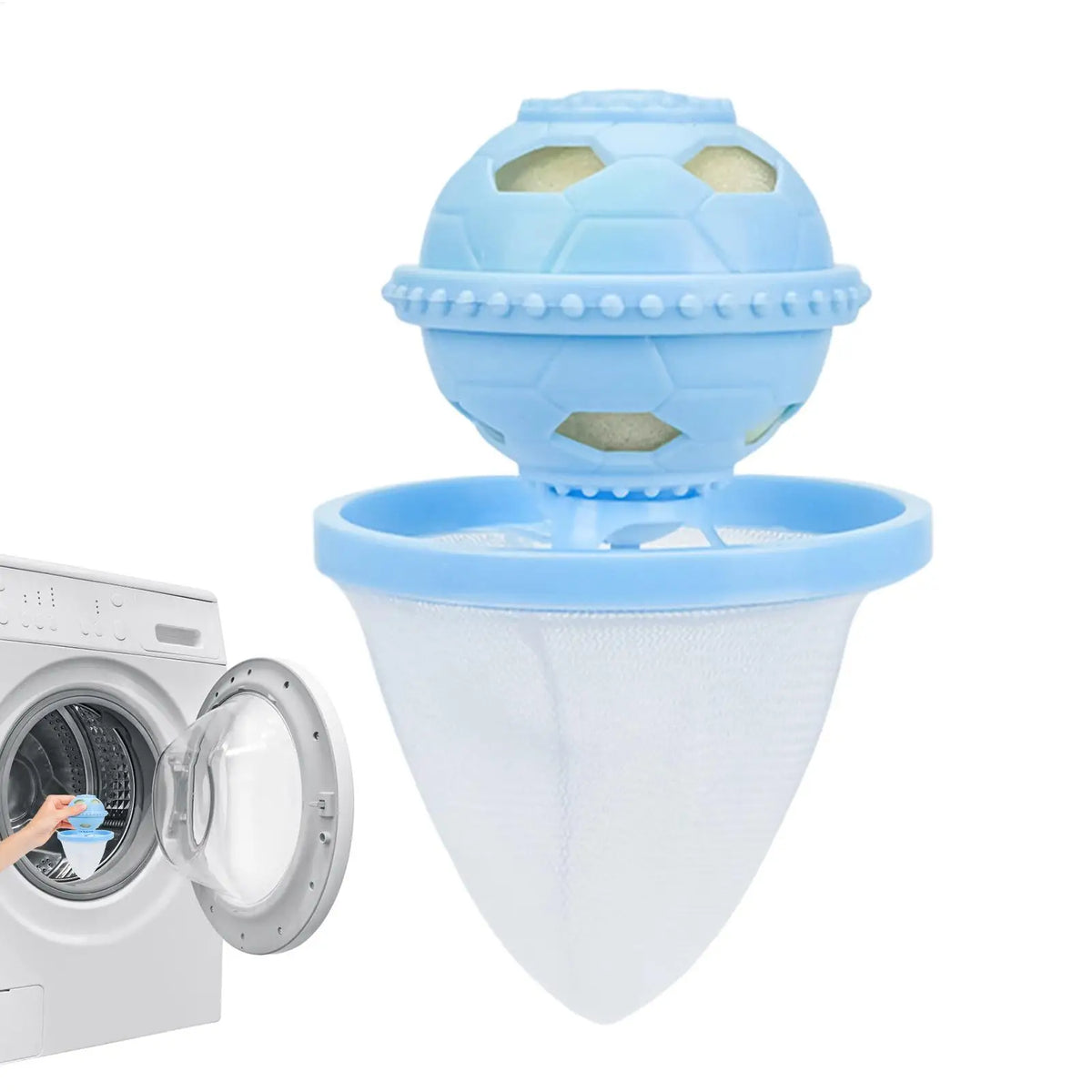 Pet Hair Remover for Laundry Floating Reusable Built-In Filter Sponge Laundry Dog Hair Remover for Pet Grooming Salon Home