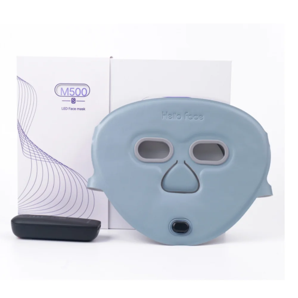 Hello Face M500S LED Red Light Therapy Mask 510K Near-Infrared Light Therapy Facial Mask Soft Wireless Portable PDT Device