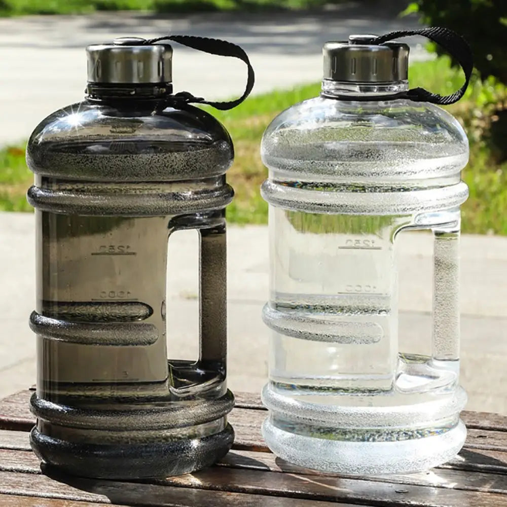 New 2L PETG Large Capacity Water Bottle Training Sports Workout Drink Bottle Shaker Bottle With Handle Outdoor Gym Gallon Bottle