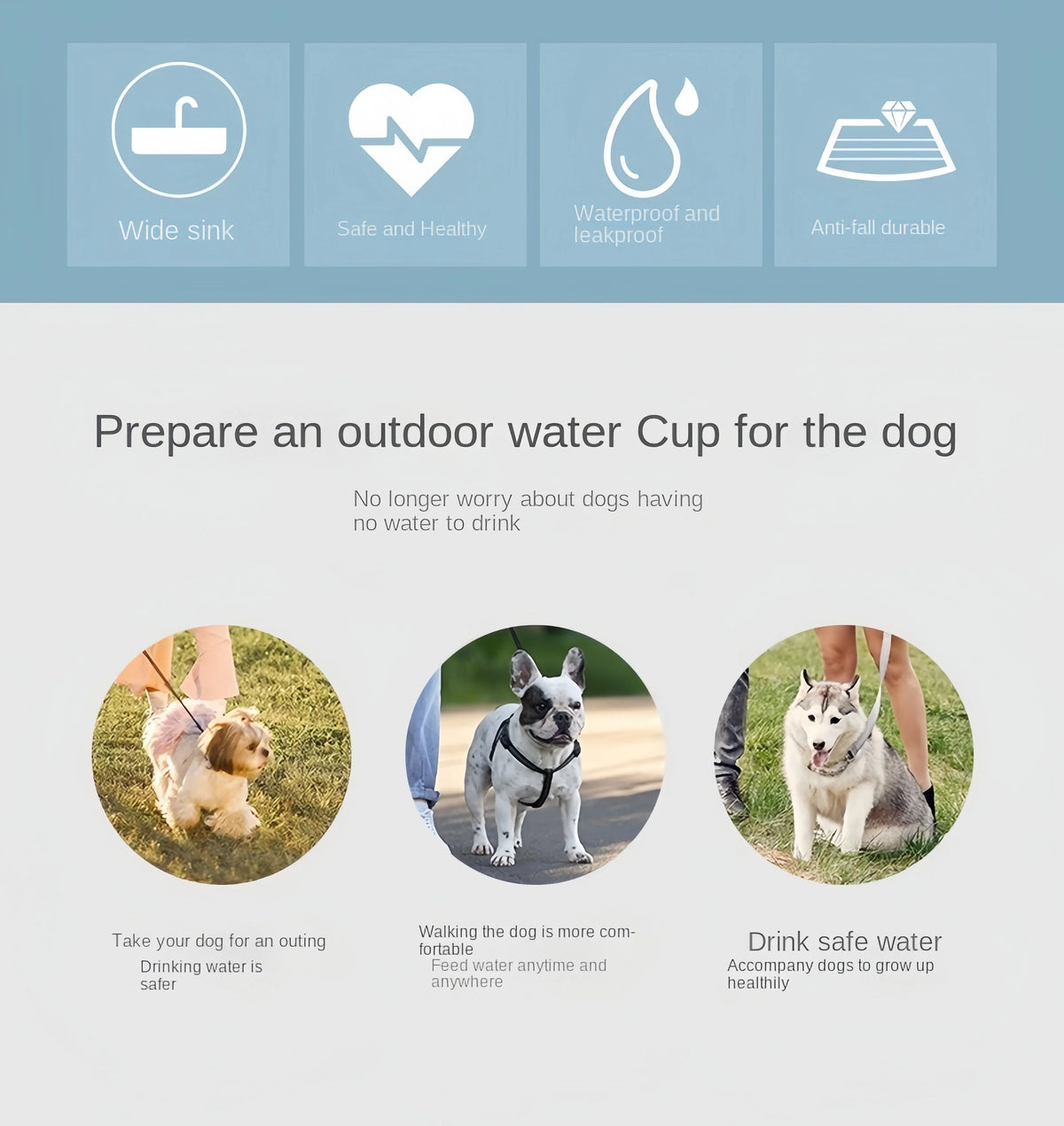 Pets Dog Water Bottle Portable Food Grade Material Dog Cat Travel Pet Water Cup Bottle with Food Dispenser Puppy Water Bottle