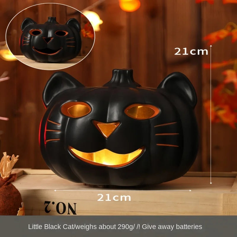 Halloween Pumpkin Lantern  Haunted House Decoration - Pumpkin Themed Luminous Decoration Props, Festive Party Atmosphere Lights