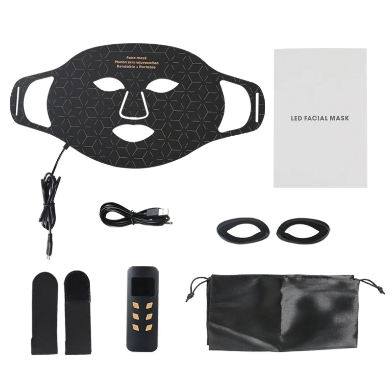 Red Light Face Mask 850Nm Near Infrared Therapy Light Therapy Skin Mask Led Therapy Mask At-Home LED Red Light Therapy Mask
