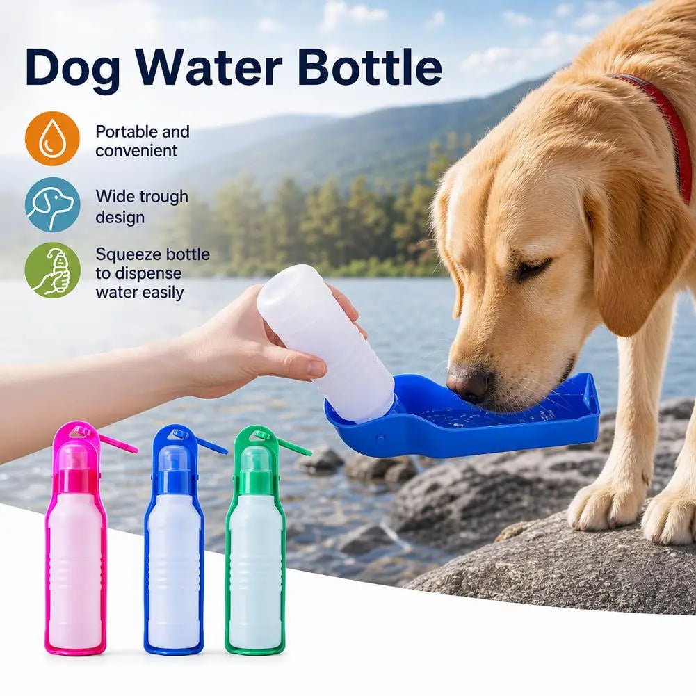 Portable Pet Dog Water Bottle Travel Cup Outdoor Feeder Dispenser Drinking Bowl Pet Supply For Small Large Dog Puppy Cat