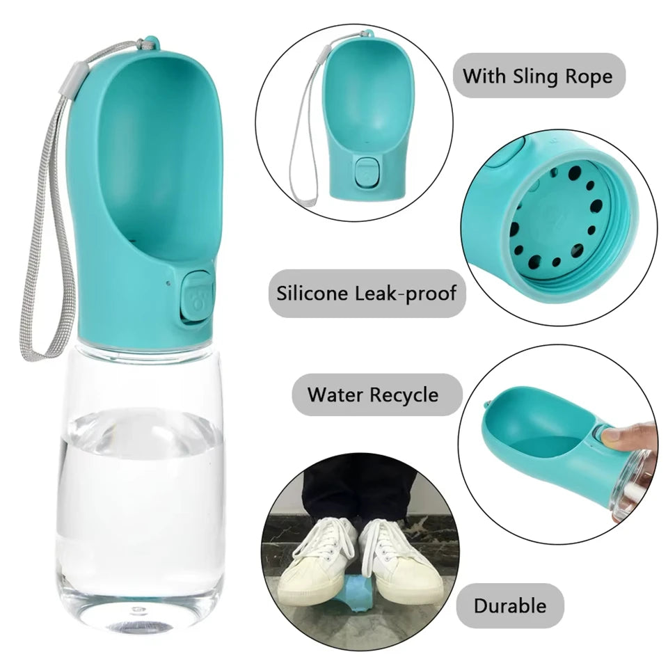 Dog Water Bottle For Pet Dogs Cats Water Feeder Bowls Outdoor Travel Leakproof Puppy Drinking Container Pug Chihuahua Labrador
