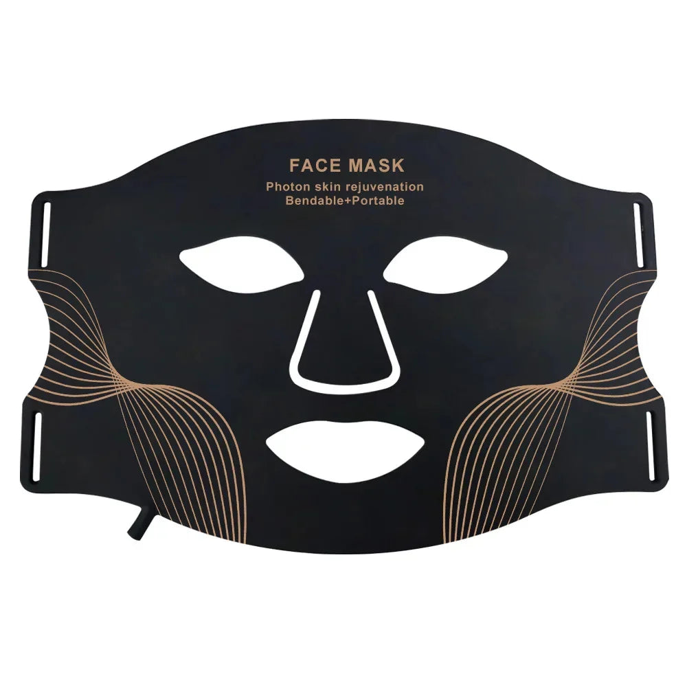 LED Face Mask Red Light Therapy Mask Neck Mask 7 Color LED Beauty Device Facial Skin Care Silicone Photon Rejuvenation.Free Ship
