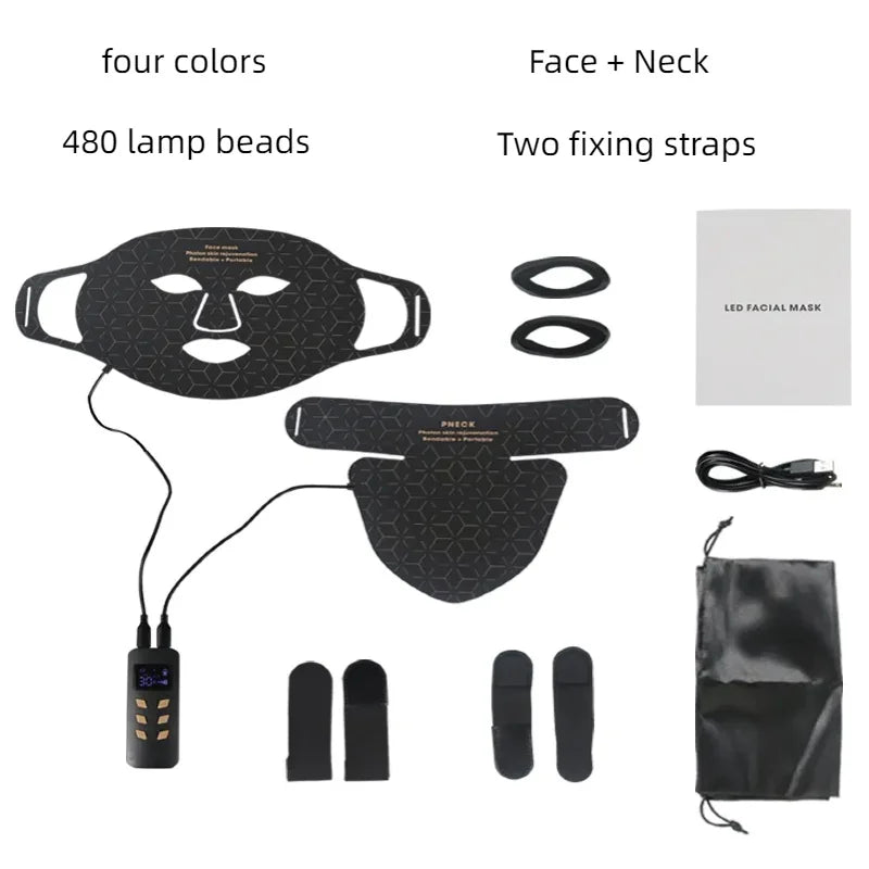 Red Light Face Mask 850Nm Near Infrared Therapy Light Therapy Skin Mask Led Therapy Mask At-Home LED Red Light Therapy Mask