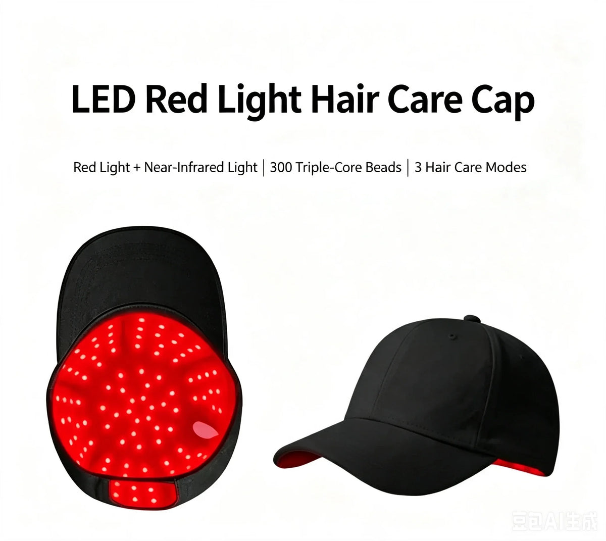Red Light Therapy Hat Near Infrared LED Treatment Cap for Hair Growth Head Relaxation Scalp Relief Prevention Loss Device