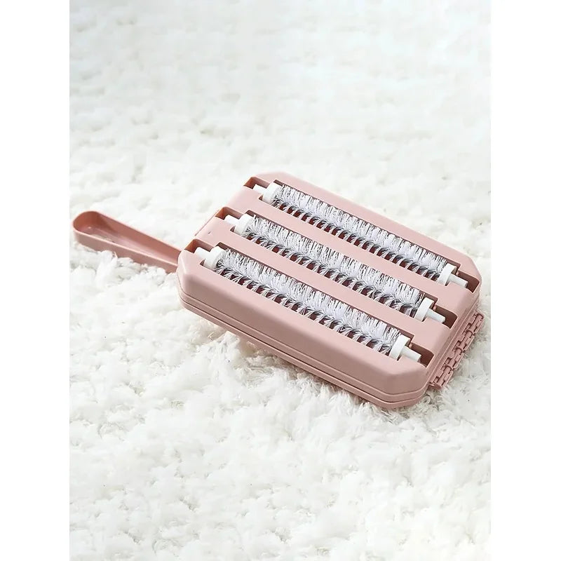 1Pc Handheld Pet Hair Brush, Carpet Sofa Bed Fur Crumb Dirt Remover Roller Sweeper Home Cleaning Tool