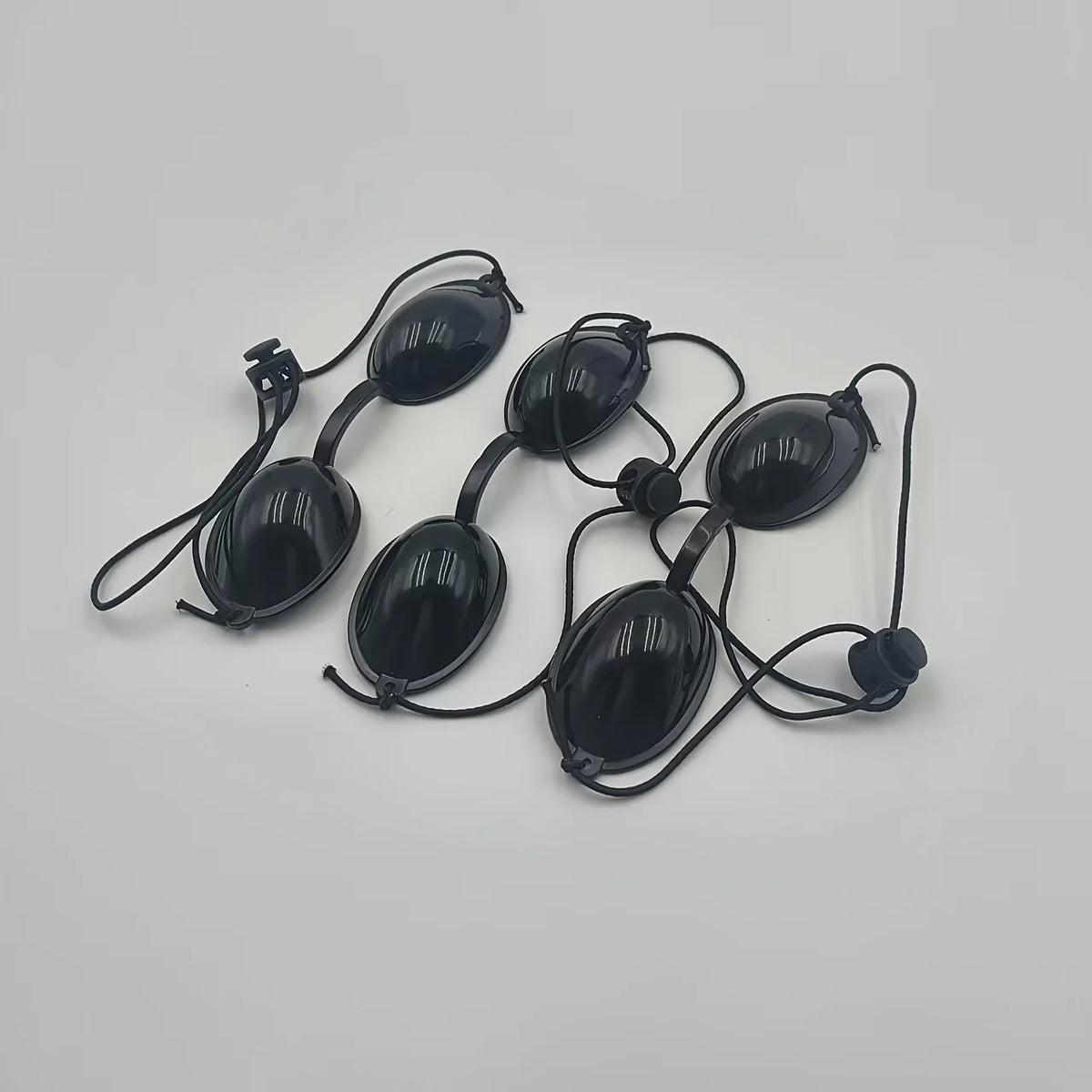 Red Light Therapy Glasses Half Clear Eye Protection for Tanning Bed and Laser Beauty See Through Safety Goggles for Sunbathing