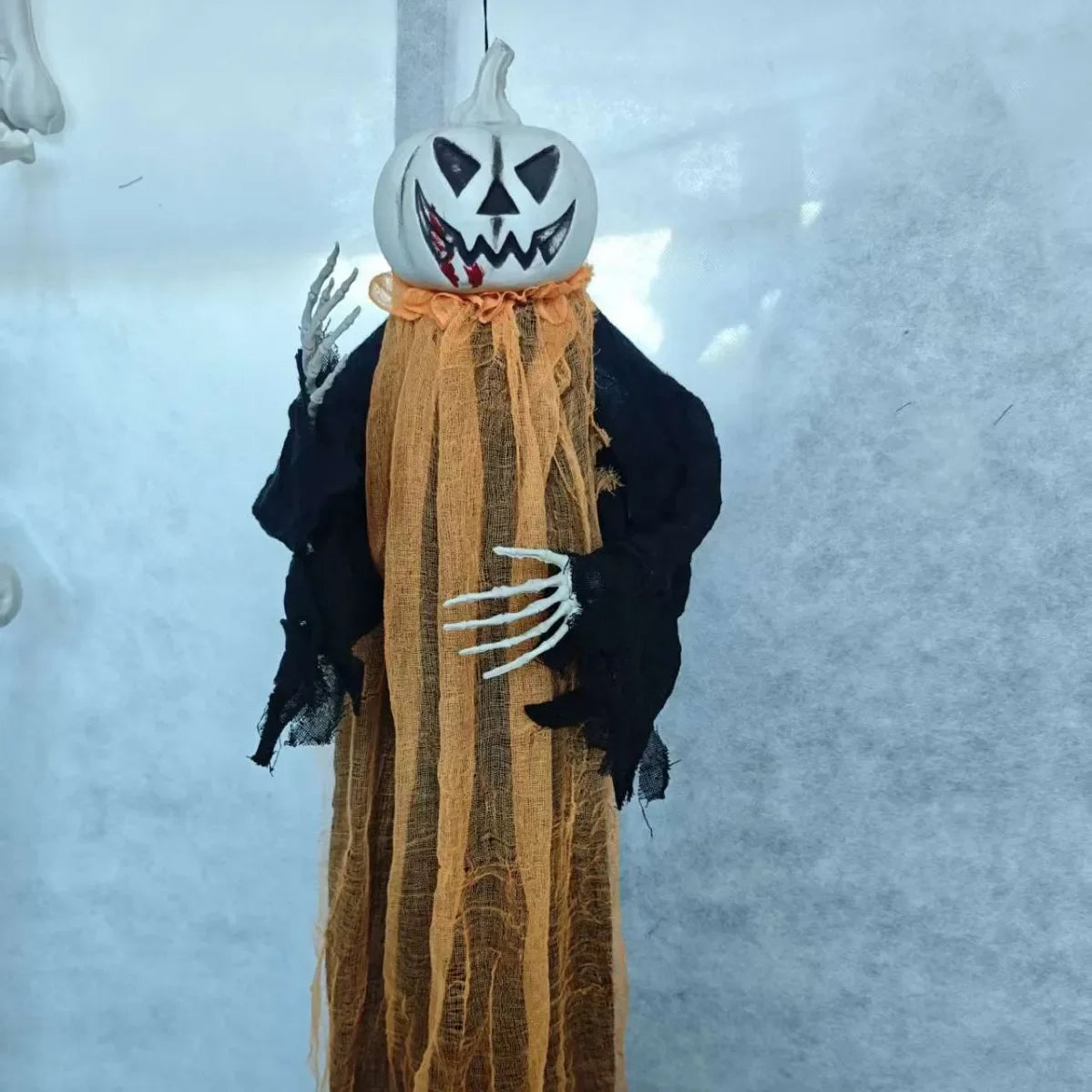 Halloween Hanging Decorations, Pumpkin Head, Ghost Claw&Skeleton Pendants, Spooky Skull Ornaments for Haunted House Party Decor