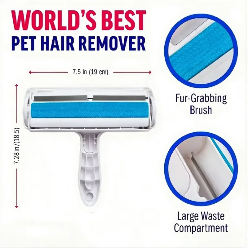 Pet Hair Remover Roller Removing Dog Cat Self Cleaning Lint Pet Hair Remover Pet Hair Remov Cleaning One Hand Operate 2 Sold