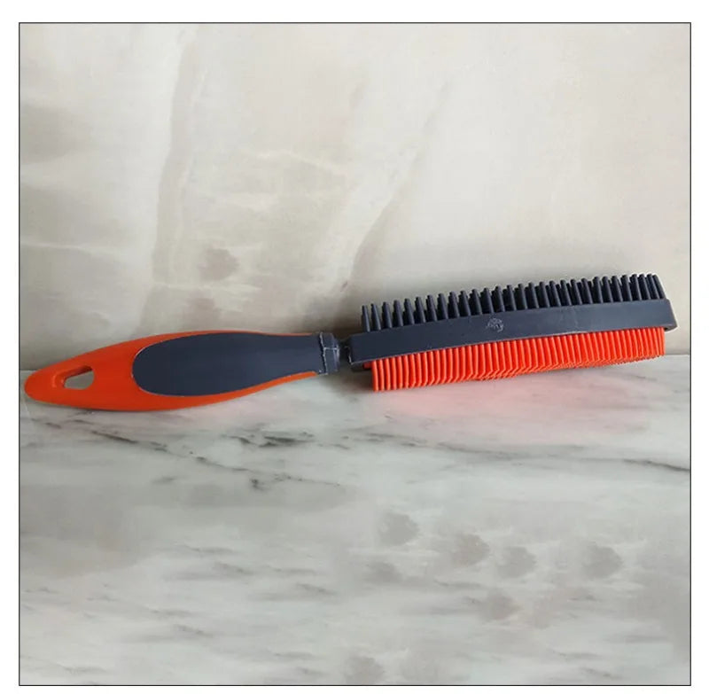 Pet Hair Remover Brush: Gentle Grooming Tool with Massage Effect for Dogs & Cats, Easy Clean Lint Brush for Clothes & Upholstery