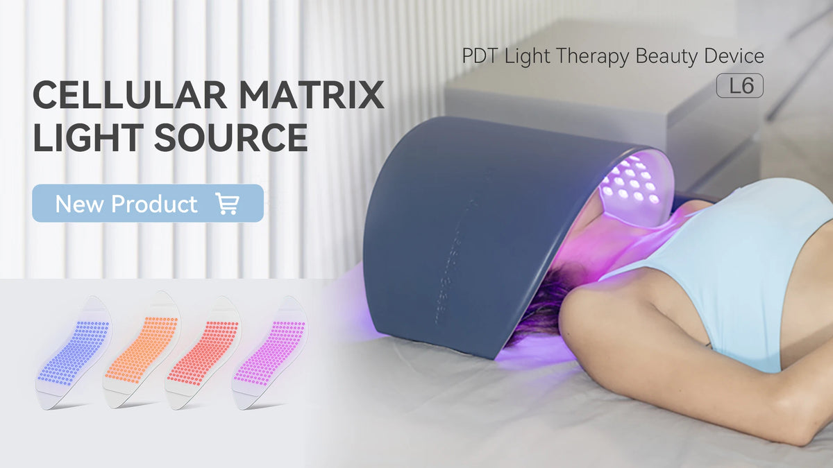 Hello Face M500S LED Red Light Therapy Mask 510K Near-Infrared Light Therapy Facial Mask Soft Wireless Portable PDT Device