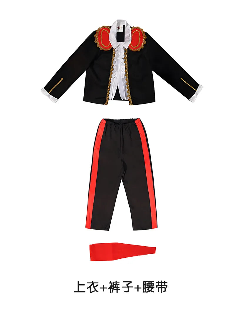 Halloween Day Costumes, Traditional Spanish Cosplay, Children's Festival Stage Performance Costumes