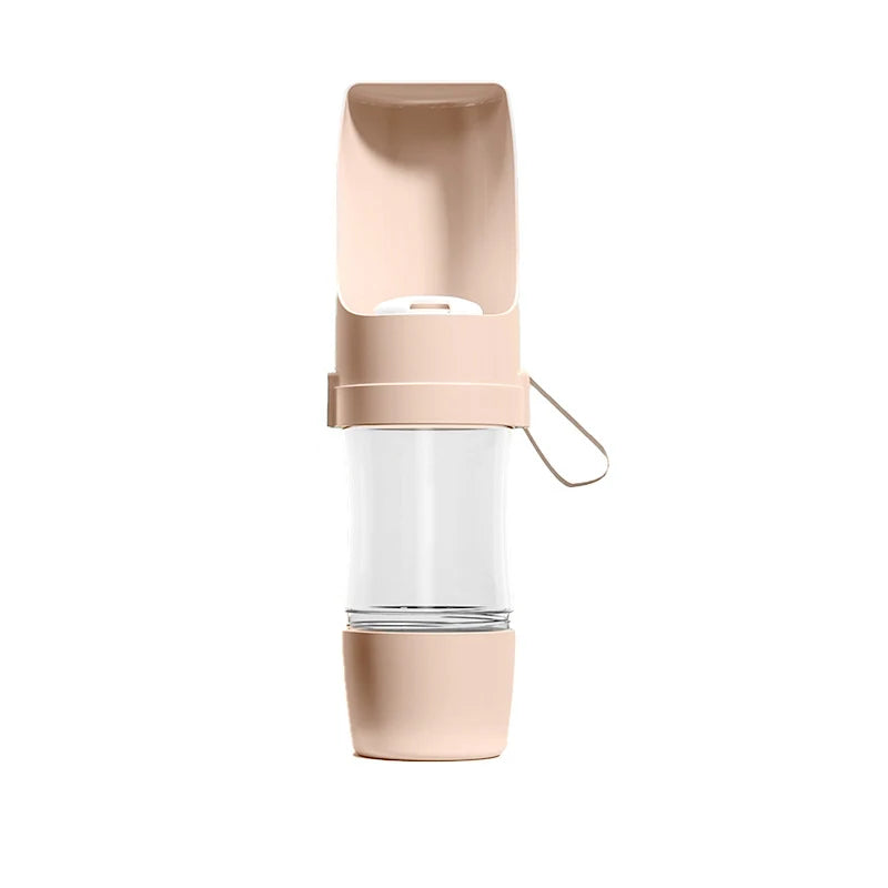 Pet Travel Water Bottle Portable with Food Container Foldable 2in1 Pet Outdoor Bowl Puppy Dog Cat Travel Drinking Food Feeder