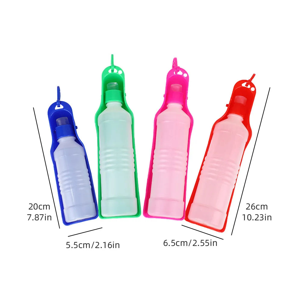Foldable Portable Pet Water Bottle Dog Cat Dispenser Leakproof Plastic Outdoor Travel Walk Hiking Drink Cup Dogs Cats Camping