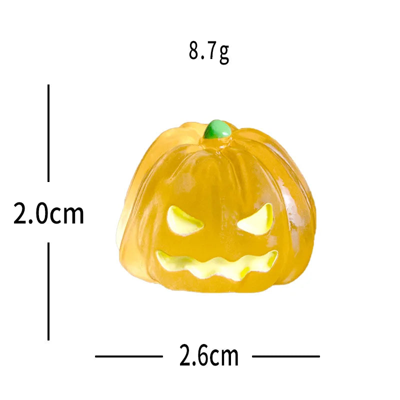 Halloween Luminous Pumpkin Decoration Cute DIY Expression Micro Landscape Small Desktop Ornaments Home Garden Figurines