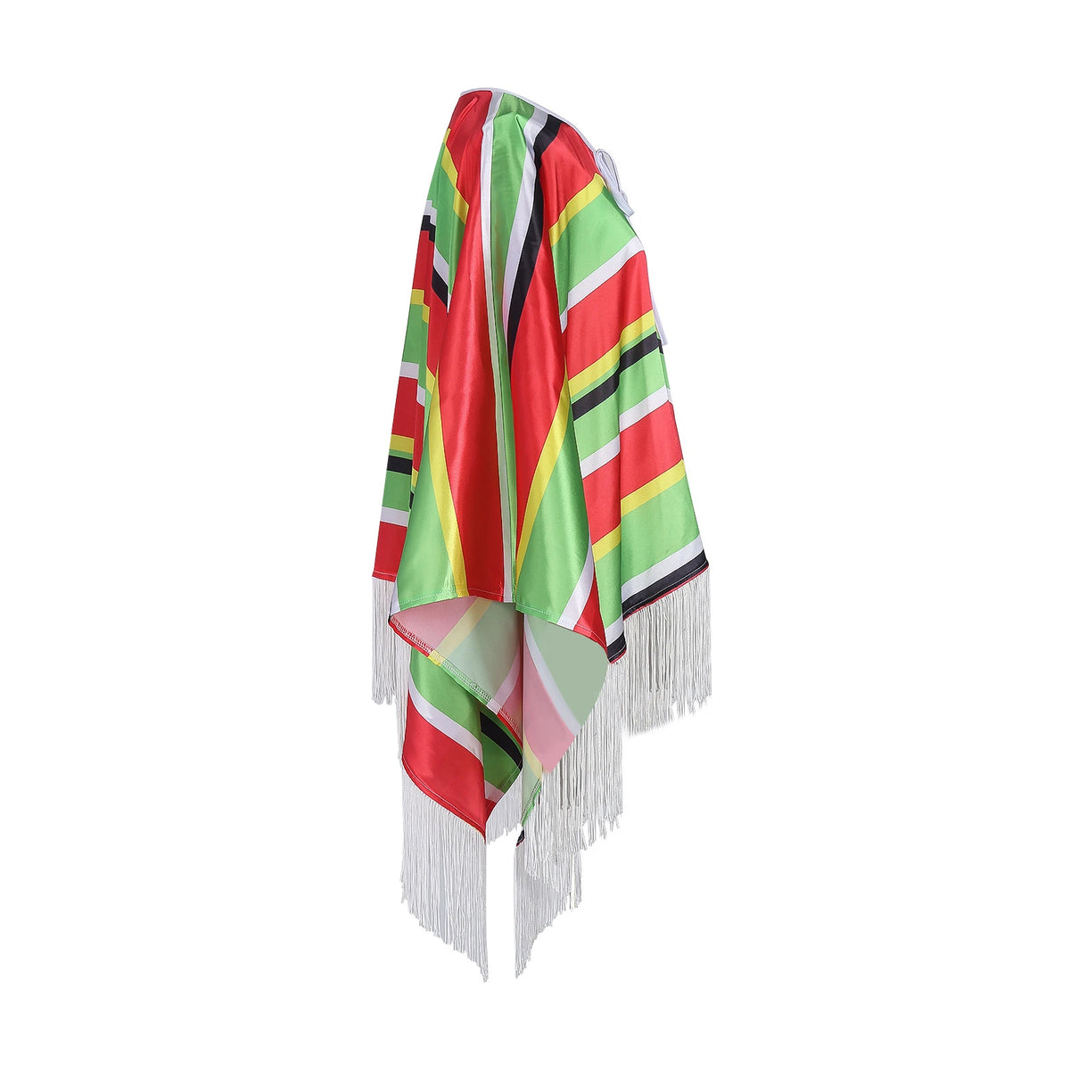 Halloween Cosplay Holiday Party Mexican Clothing Mexican Ethnic Costume Adult Mexican Floral Striped Capes Hat Set