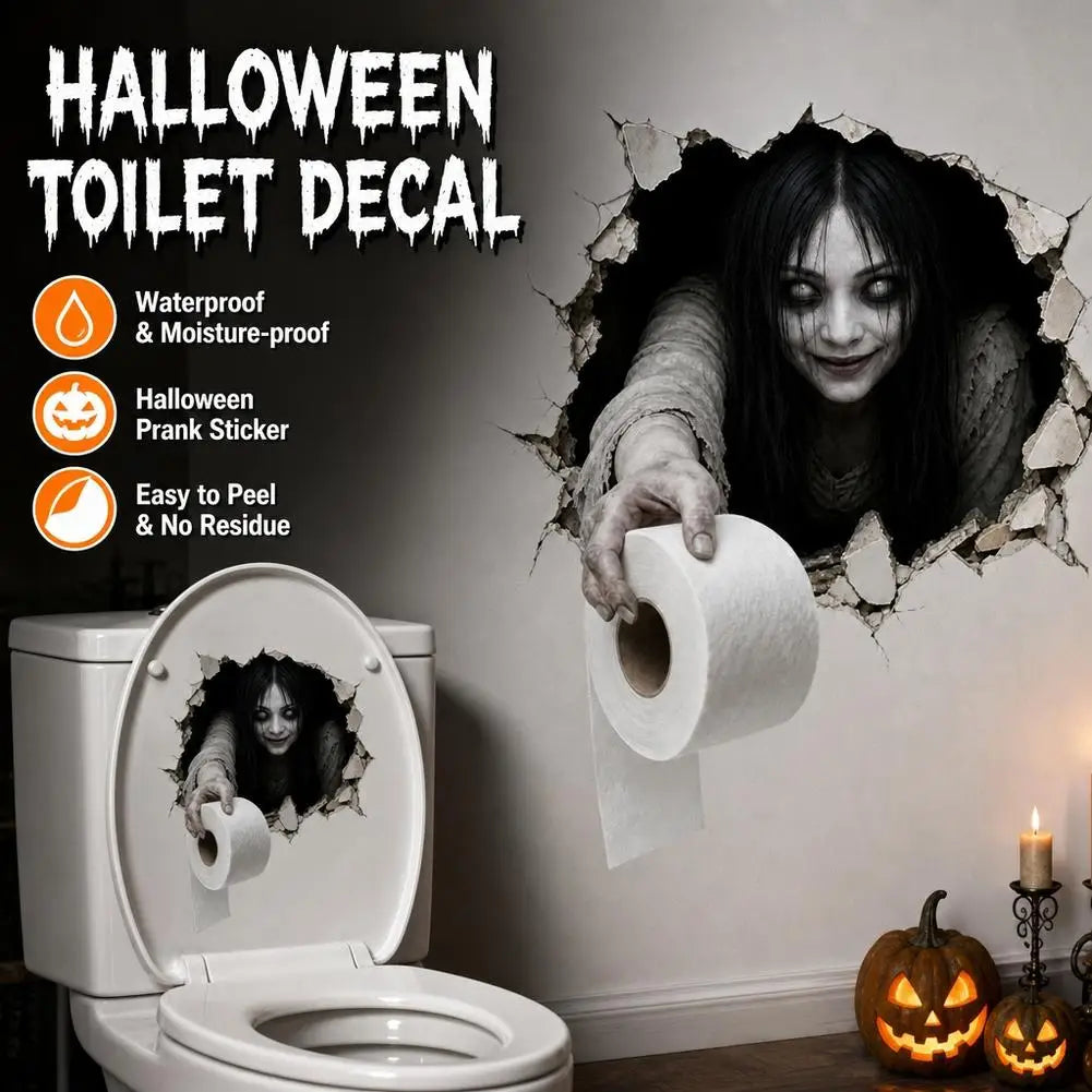 Halloween Wall Stickers Scary Ghost Interior Decoration For Bedroom Living Room Scary Atmosphere Bar Party Spooky Decoration
