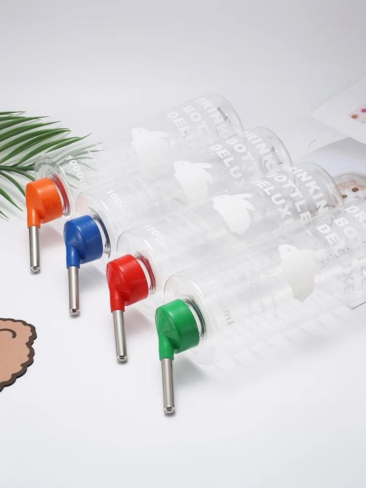 1000ml Large Water Bottle Pets Rabbit Pet Totoro Guinea Pig Water Pet Dispenser Cage Hangable Water Bottle Bowl Pet Supplies