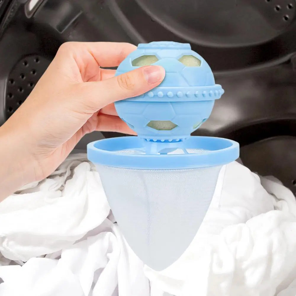 Pet Hair Remover for Laundry Floating Reusable Built-In Filter Sponge Laundry Dog Hair Remover for Pet Grooming Salon Home