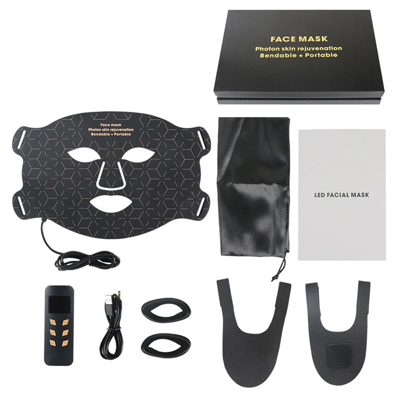 Red Light Face Mask 850Nm Near Infrared Therapy Light Therapy Skin Mask Led Therapy Mask At-Home LED Red Light Therapy Mask