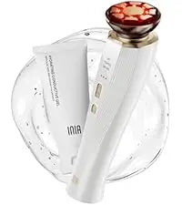 3-in-1 Hand Held Red Light Therapy Beauty Device for Face & Neck Puffiness Relief & Skin Firming (White)