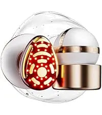 3-in-1 Hand Held Red Light Therapy Beauty Device for Face & Neck Puffiness Relief & Skin Firming (White)