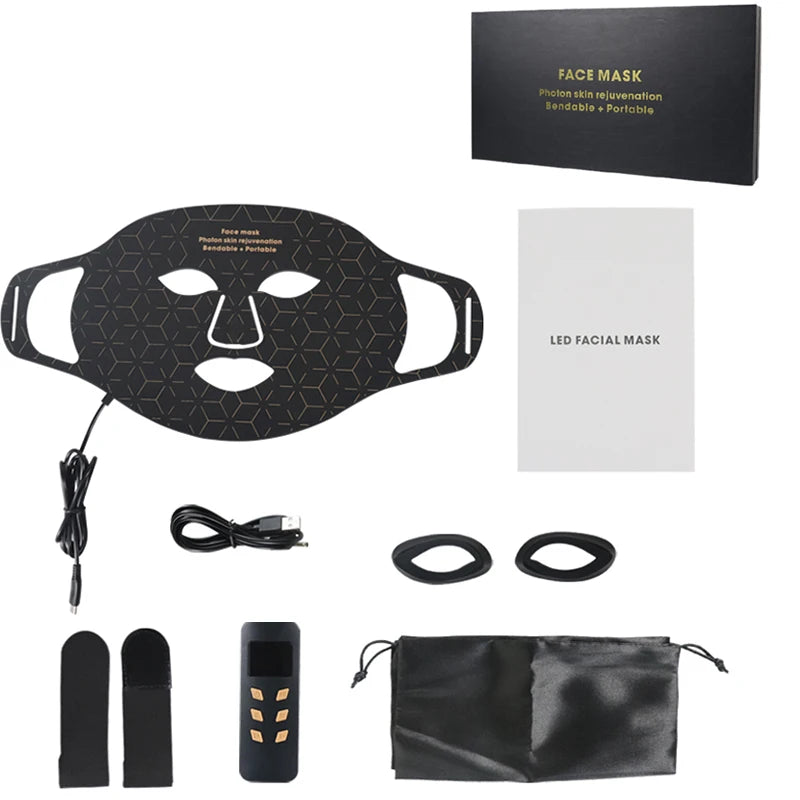 Red Light Face Mask 850Nm Near Infrared Therapy Light Therapy Skin Mask Led Therapy Mask At-Home LED Red Light Therapy Mask