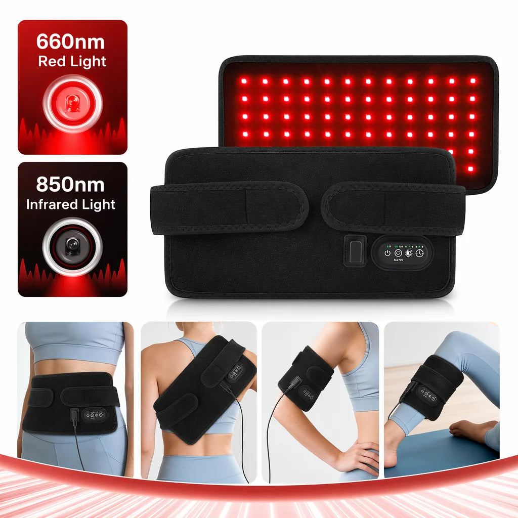 Red Light Therapy Panel 660nm 850nm LED Infrared Light Therapy Pad For Shoulder Back Waist Knee Massage Post-Exercise Recovery