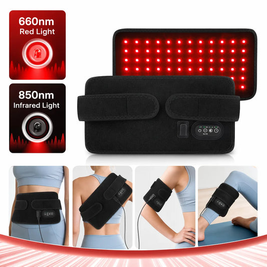 Red Light Therapy Panel 660nm 850nm LED Infrared Light Therapy Pad For Shoulder Back Waist Knee Massage Post-Exercise Recovery