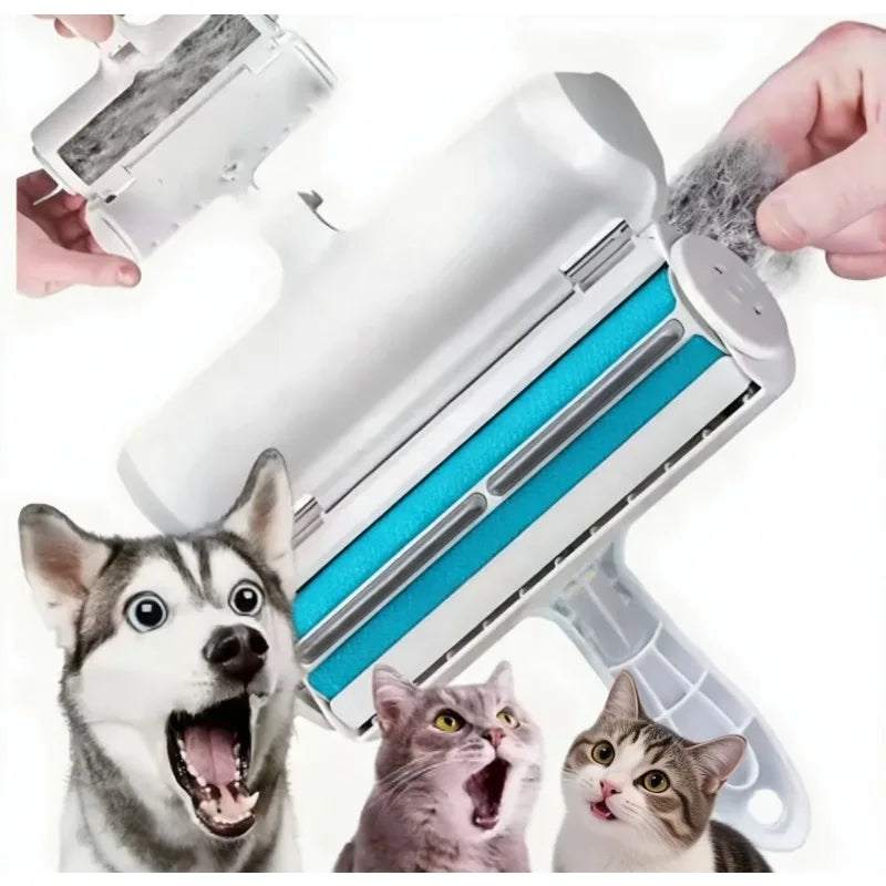 Pet Hair Remover Roller Removing Dog Cat Self Cleaning Lint Pet Hair Remover Pet Hair Remov Cleaning One Hand Operate 2 Sold