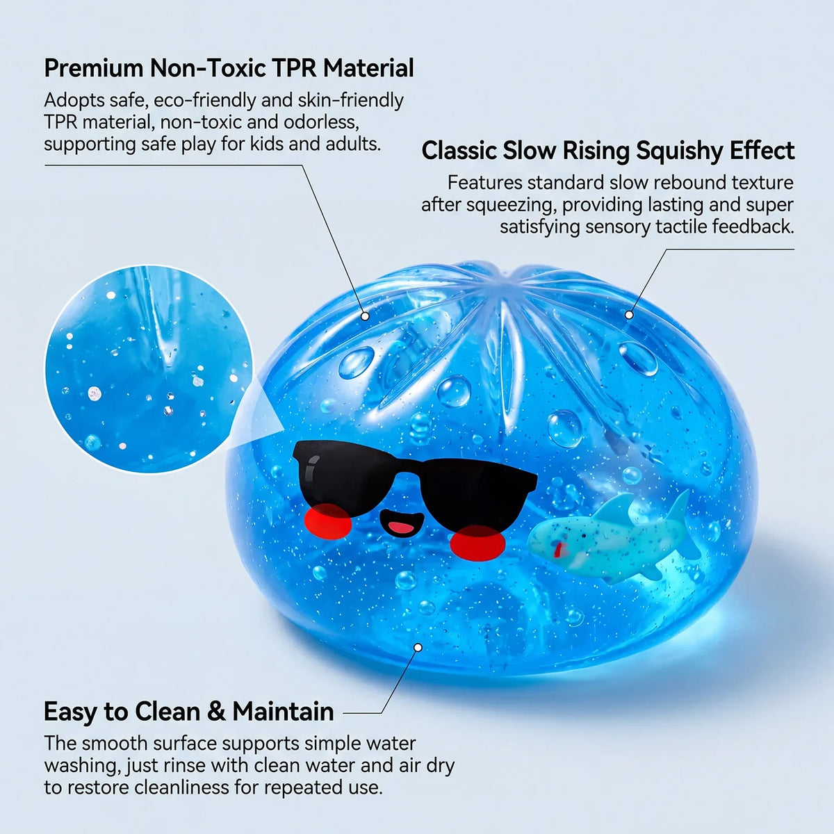 Halloween Ghosts Relieve Stress Money Sparkling Shark Dumplings Soft Relaxation Slow Elastic Steamed Buns Festival Gift