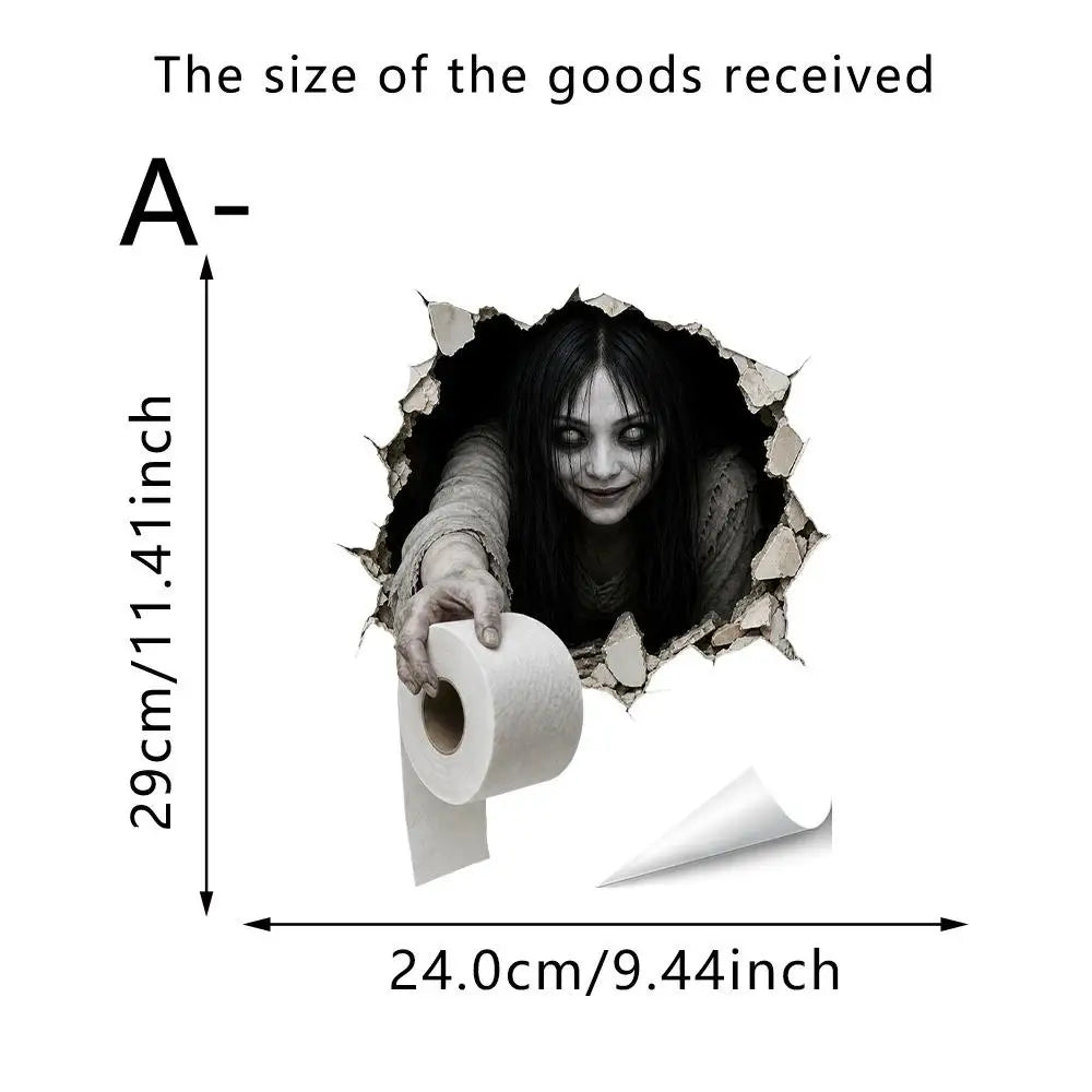 Halloween Wall Stickers Scary Ghost Interior Decoration For Bedroom Living Room Scary Atmosphere Bar Party Spooky Decoration