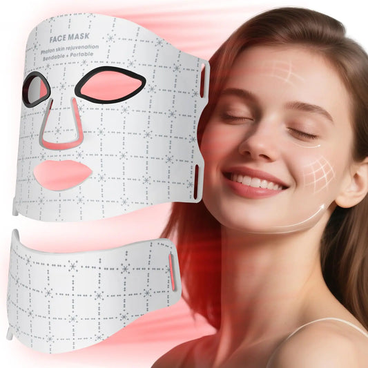 Portable 7 Colors Led Face Mask Skin Care Rechargeable Red Light Therapy for Reduce Wrinkle Acne Facial Care Beauty Device Mask