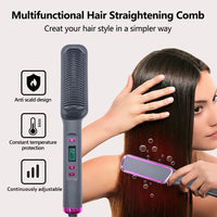 Electric Hair Straightening Comb – Heated Hair Styling Brush