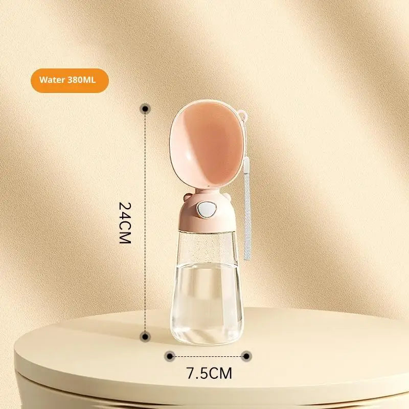 Pet Water Bottle Outdoors 480ml Portable Dog Water Feeder One Hand Operation for Hiking and Daily Walk