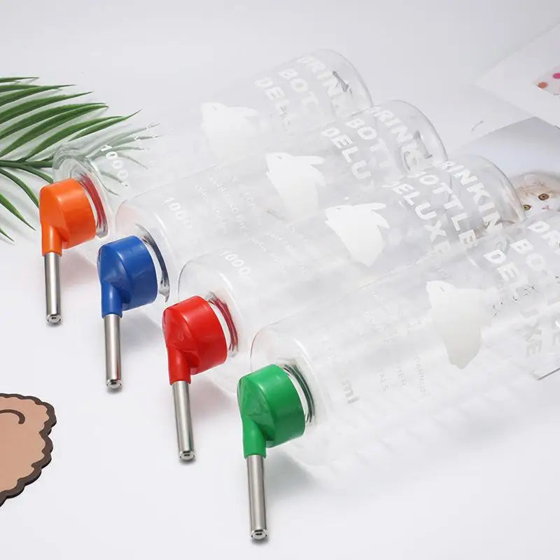 1000ml Large Water Bottle Pets Rabbit Pet Totoro Guinea Pig Water Pet Dispenser Cage Hangable Water Bottle Bowl Pet Supplies