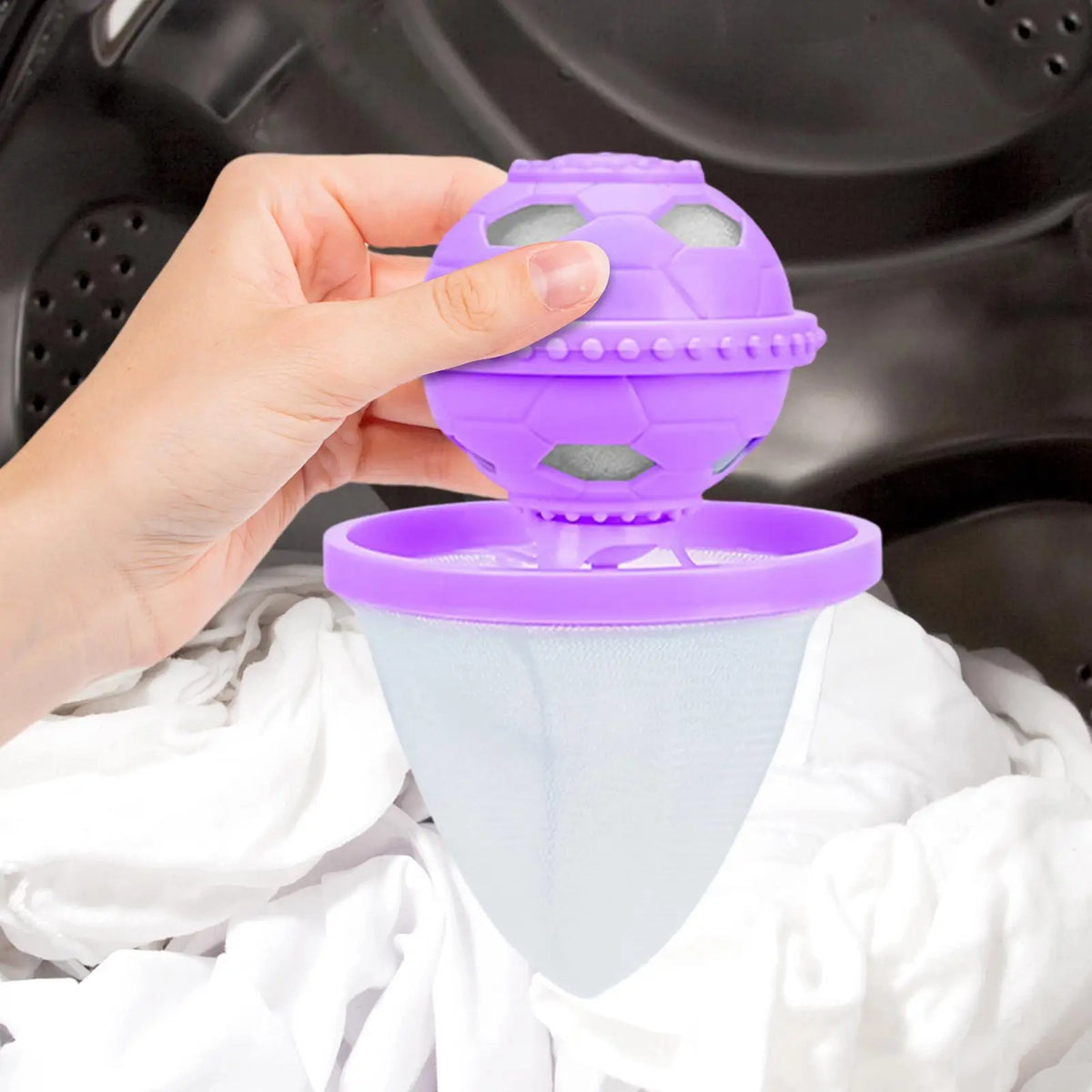 Pet Hair Remover for Laundry Floating Reusable Built-In Filter Sponge Laundry Dog Hair Remover for Pet Grooming Salon Home