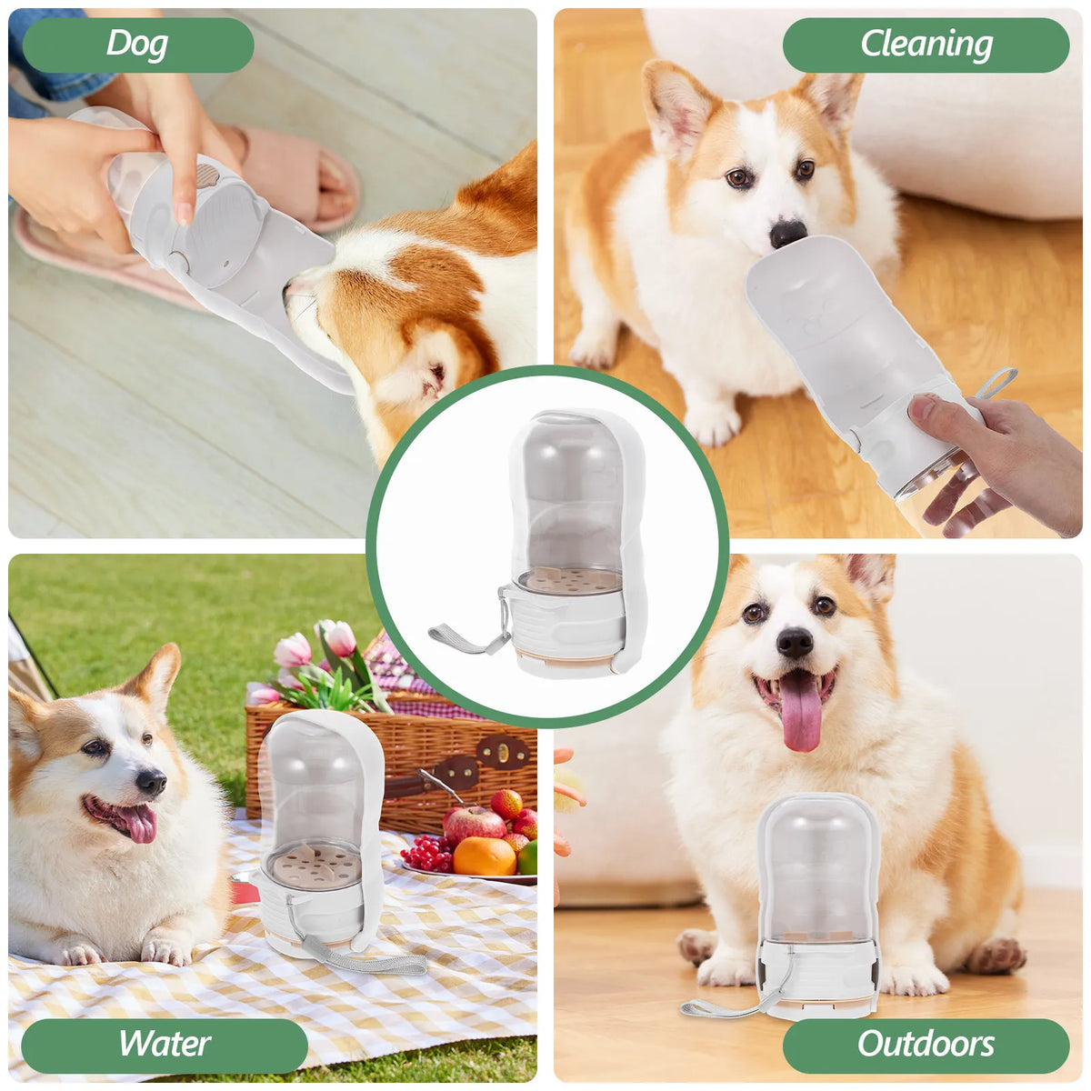 1Set Portable Pet Drinking Bottle Lightweight Reusable Dog Water Dispenser for Hiking Walking Travel Outdoor Puppy Water Feeder