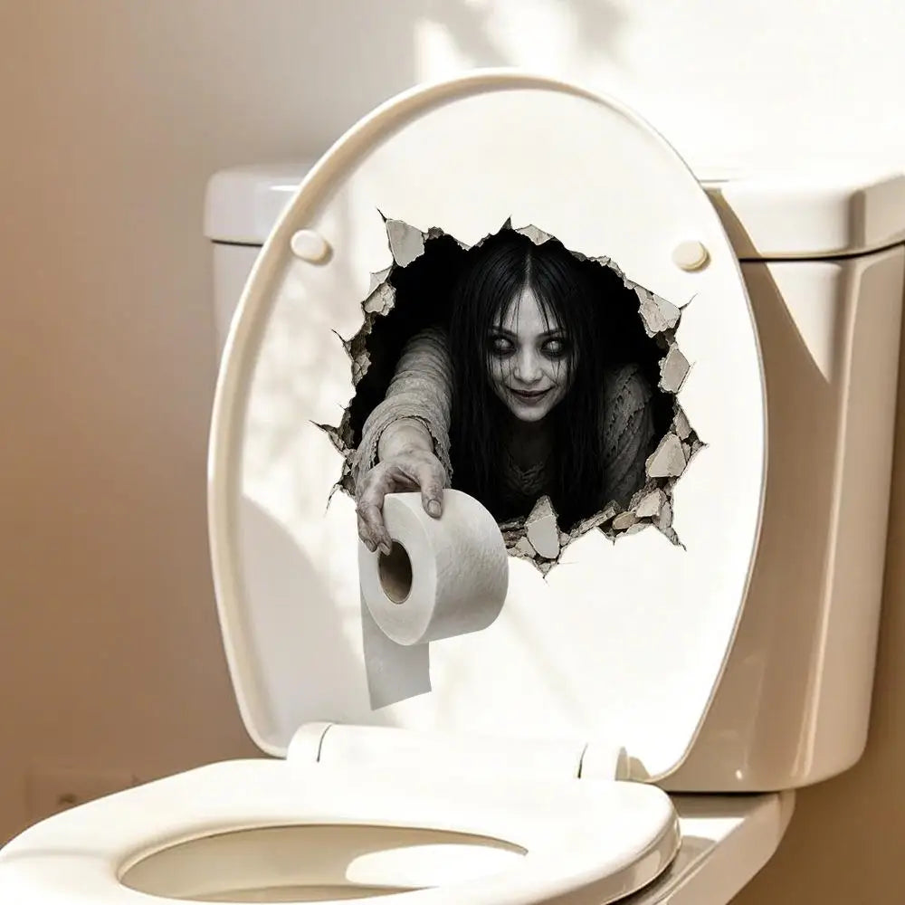 Halloween Wall Stickers Scary Ghost Interior Decoration For Bedroom Living Room Scary Atmosphere Bar Party Spooky Decoration