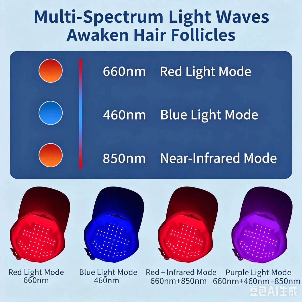 Red Light Therapy Hat Near Infrared LED Treatment Cap for Hair Growth Head Relaxation Scalp Relief Prevention Loss Device