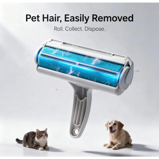 Pet Hair Remover Roller Removing Dog Cat Self Cleaning Lint Pet Hair Remover Pet Hair Remov Cleaning One Hand Operate 2 Sold