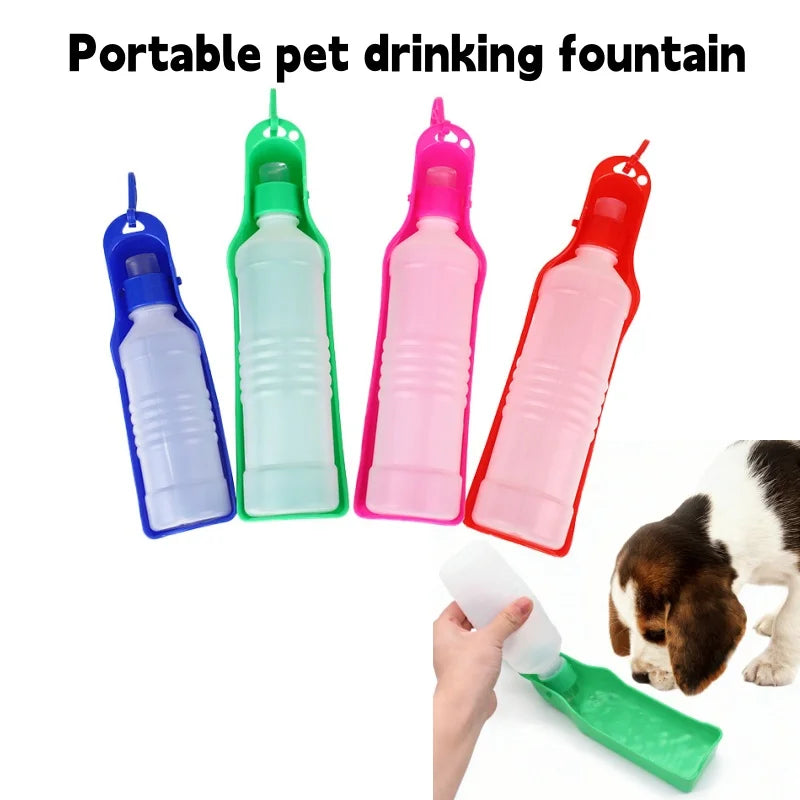 Foldable Portable Pet Water Bottle Dog Cat Dispenser Leakproof Plastic Outdoor Travel Walk Hiking Drink Cup Dogs Cats Camping