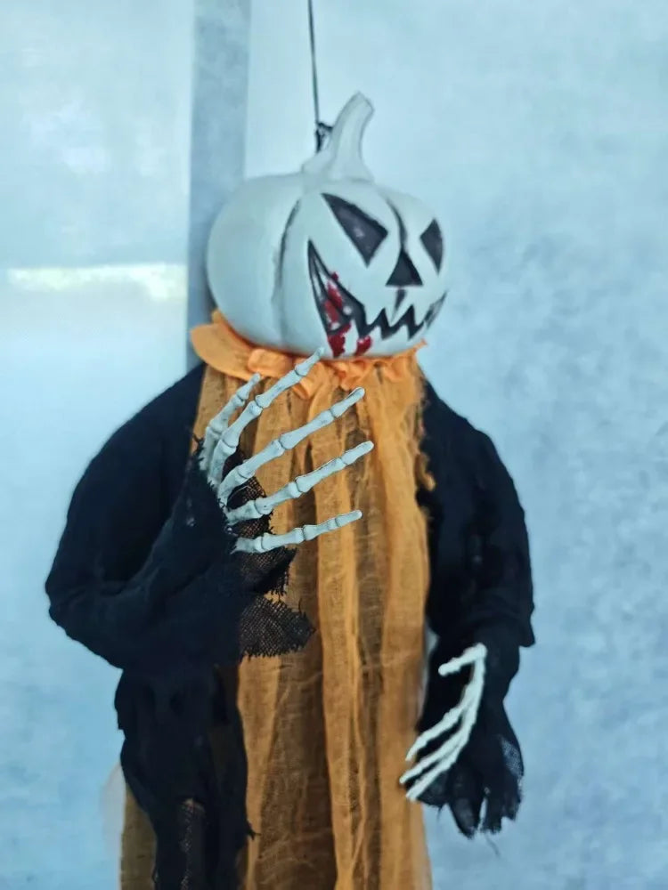 Halloween Hanging Decorations, Pumpkin Head, Ghost Claw&Skeleton Pendants, Spooky Skull Ornaments for Haunted House Party Decor