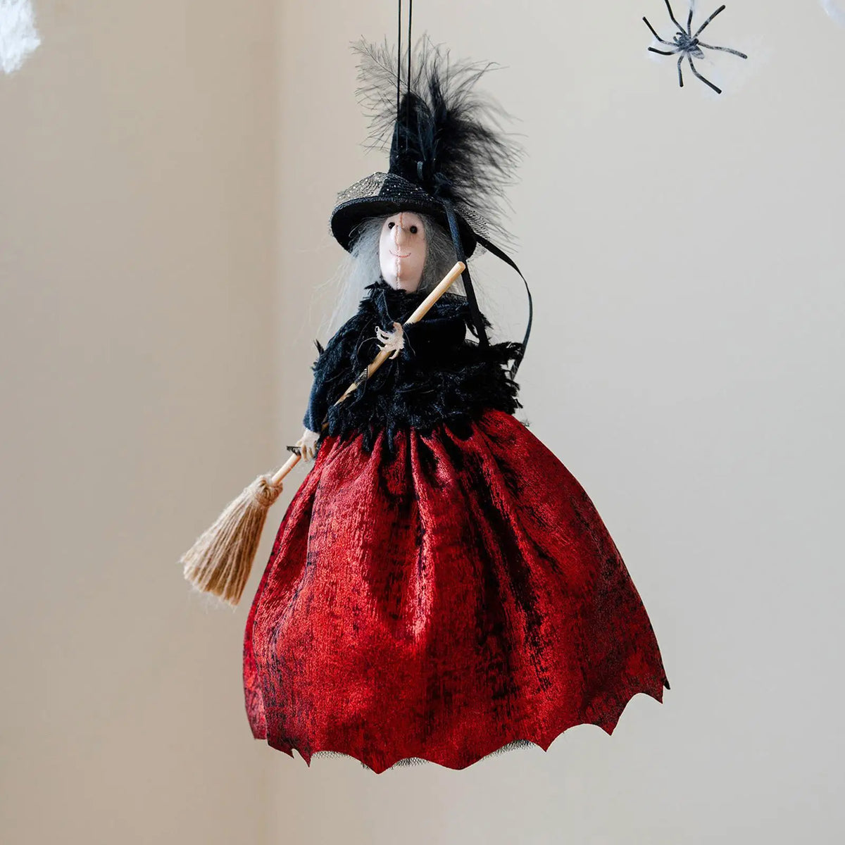 Halloween Witch Doll Decoration Cute Spooky Retro Festival Decoration Witch Doll Halloween Tree Ornaments for Haunted House Bar