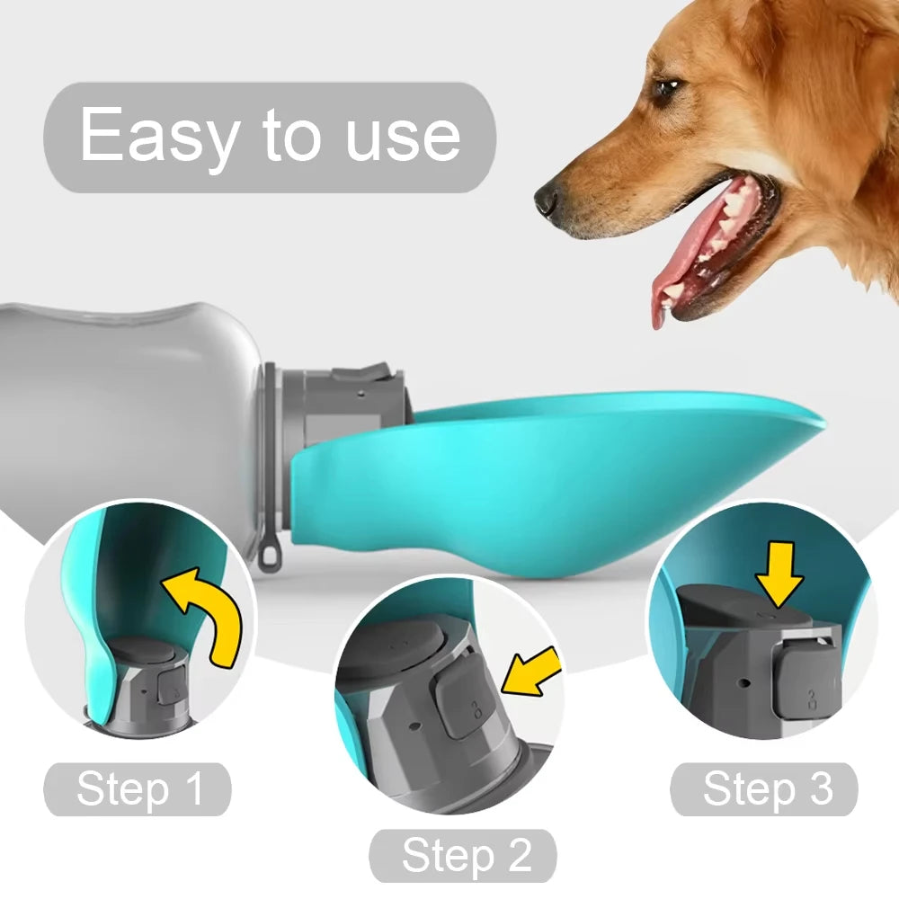 800ml Dog Water Bottle Travel Portable Water Dispenser for Small Medium Large Dogs Pet Drinking Bowls Labrador Feeder Supplies