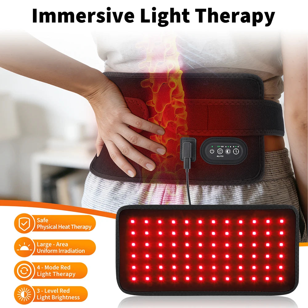 Red Light Therapy Panel 660nm 850nm LED Infrared Light Therapy Pad For Shoulder Back Waist Knee Massage Post-Exercise Recovery